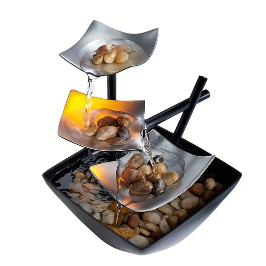 Cast Iron Tabletop Water Fountain with Automatic Pump