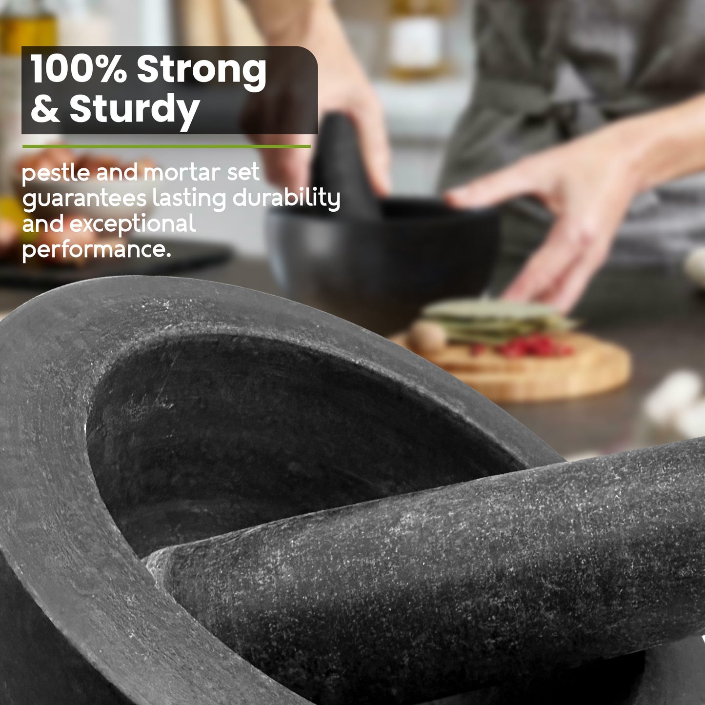 Marble Pestle and Mortar Grinding for Spice Herbs Nuts~5471