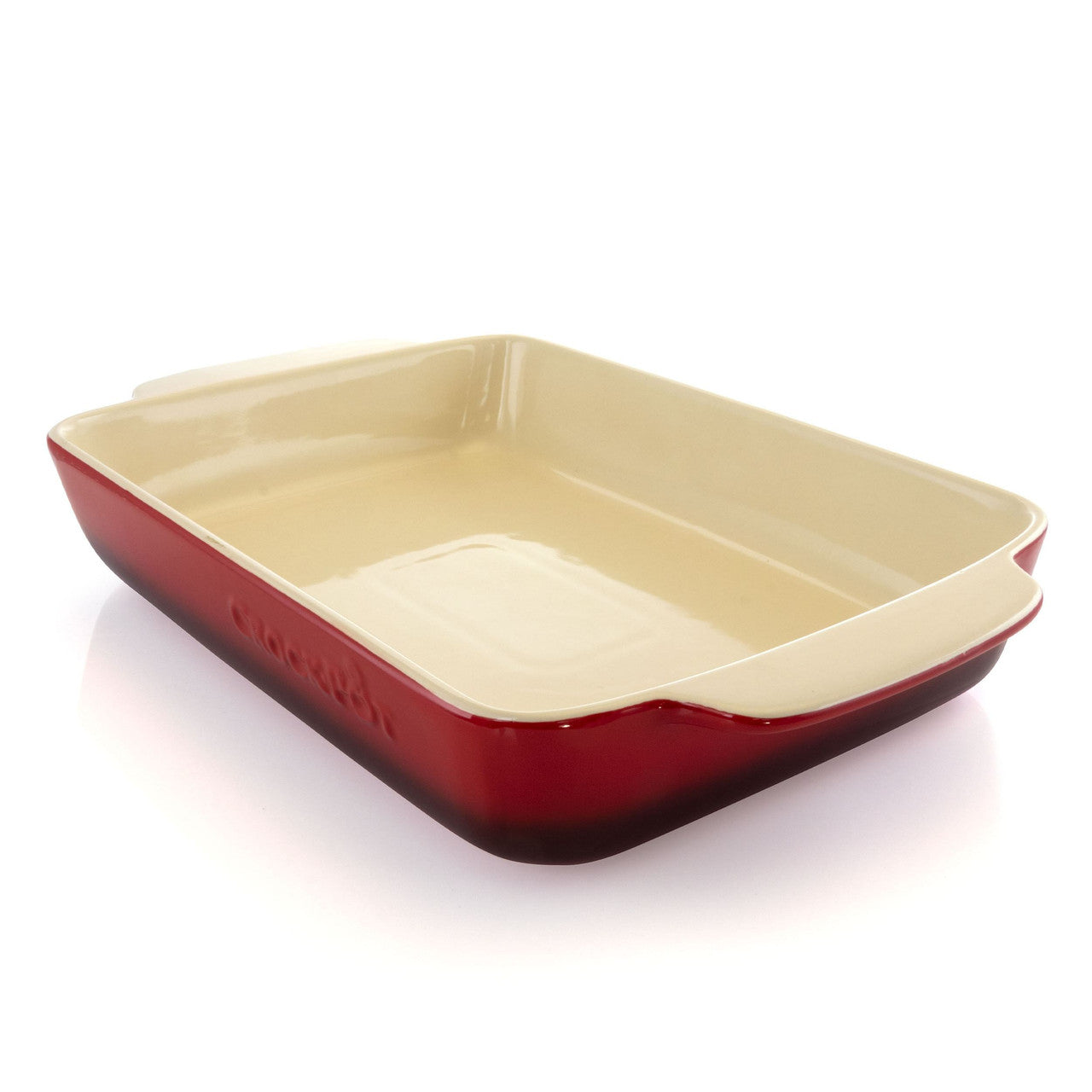 Crock Pot Artisan 4 Quart Stoneware Bake Pan in Red-0