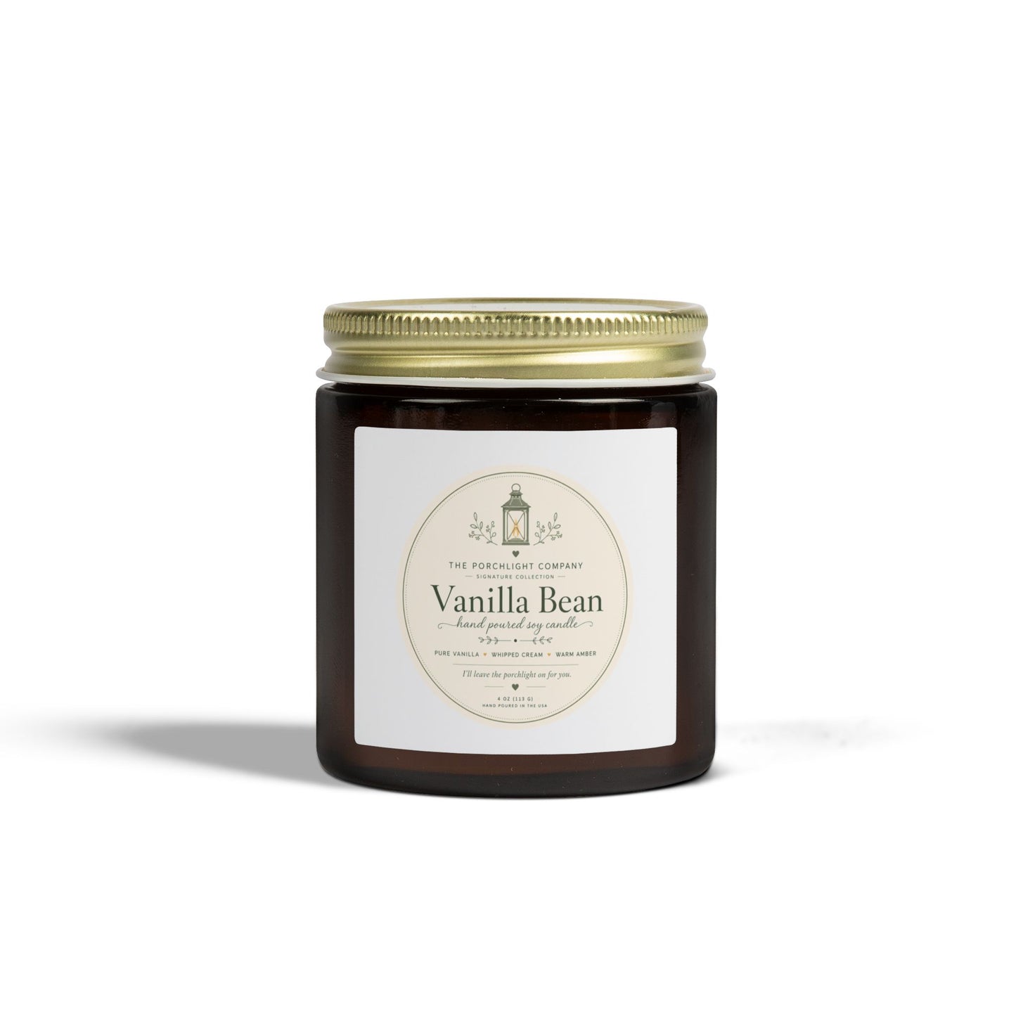 Vanilla Bean Scented Candle — Coconut Apricot Wax (4oz & 9oz)