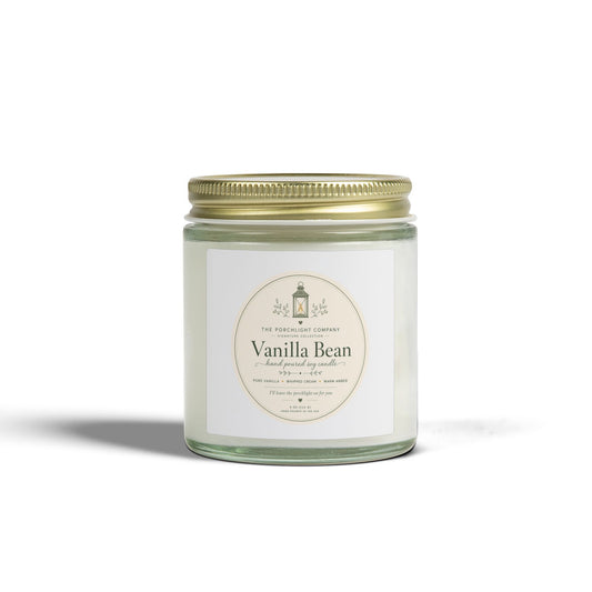 Vanilla Bean Scented Candle — Coconut Apricot Wax (4oz & 9oz)