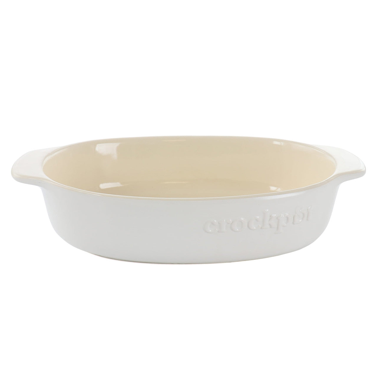 Crock Pot Artisan 2.5 Quart Oval Stoneware Casserole in White