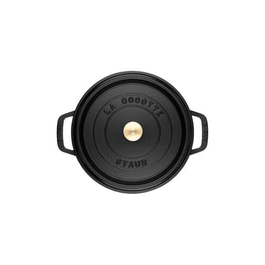 STAUB La Cocotte 6.75 L Cast Iron Round Cocotte, Black