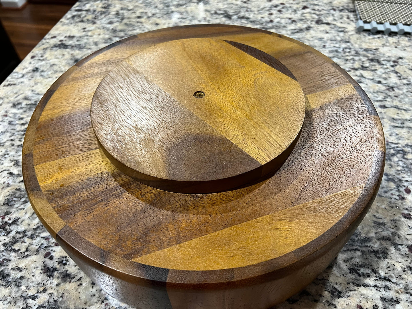 Rotating Lazy Susan Divided Round Tray