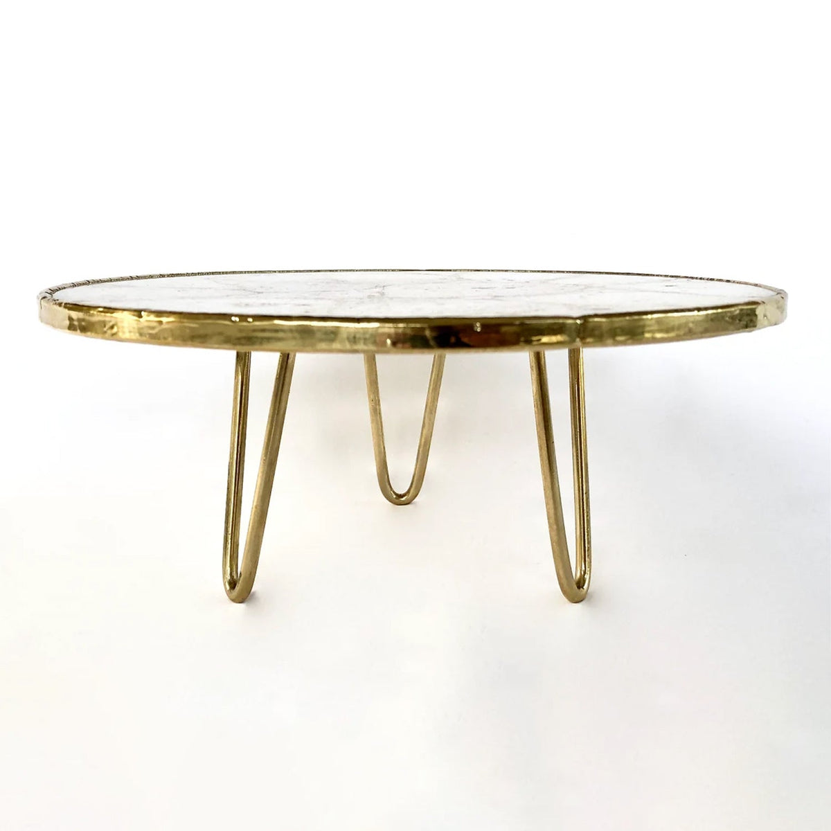 White Crystal Agate Cake Stand, 10"