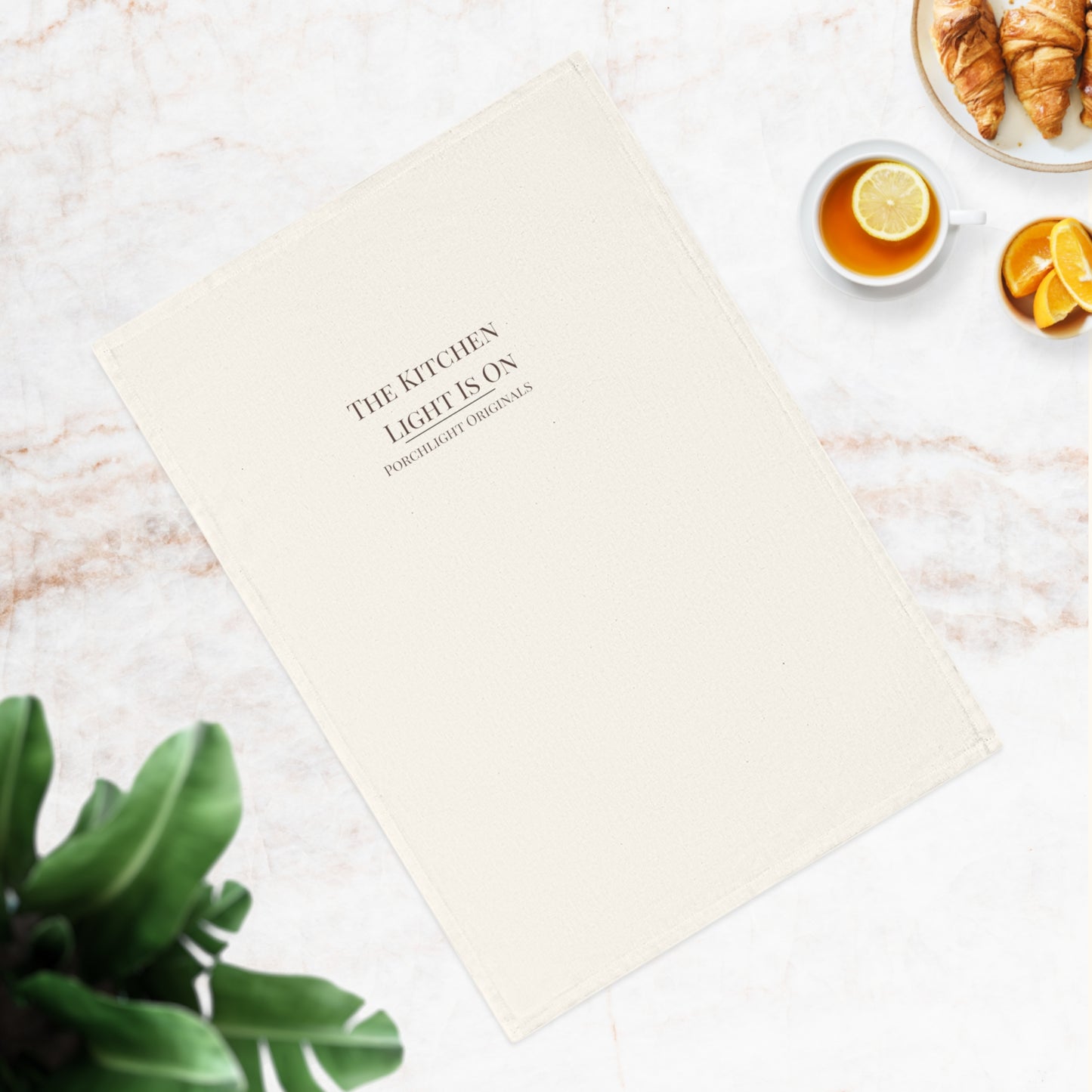 Porchlight Originals Organic Cotton Hand Towel â€“ The Kitchen Light Is On