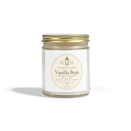 Vanilla Bean Scented Candle — Coconut Apricot Wax (4oz & 9oz)