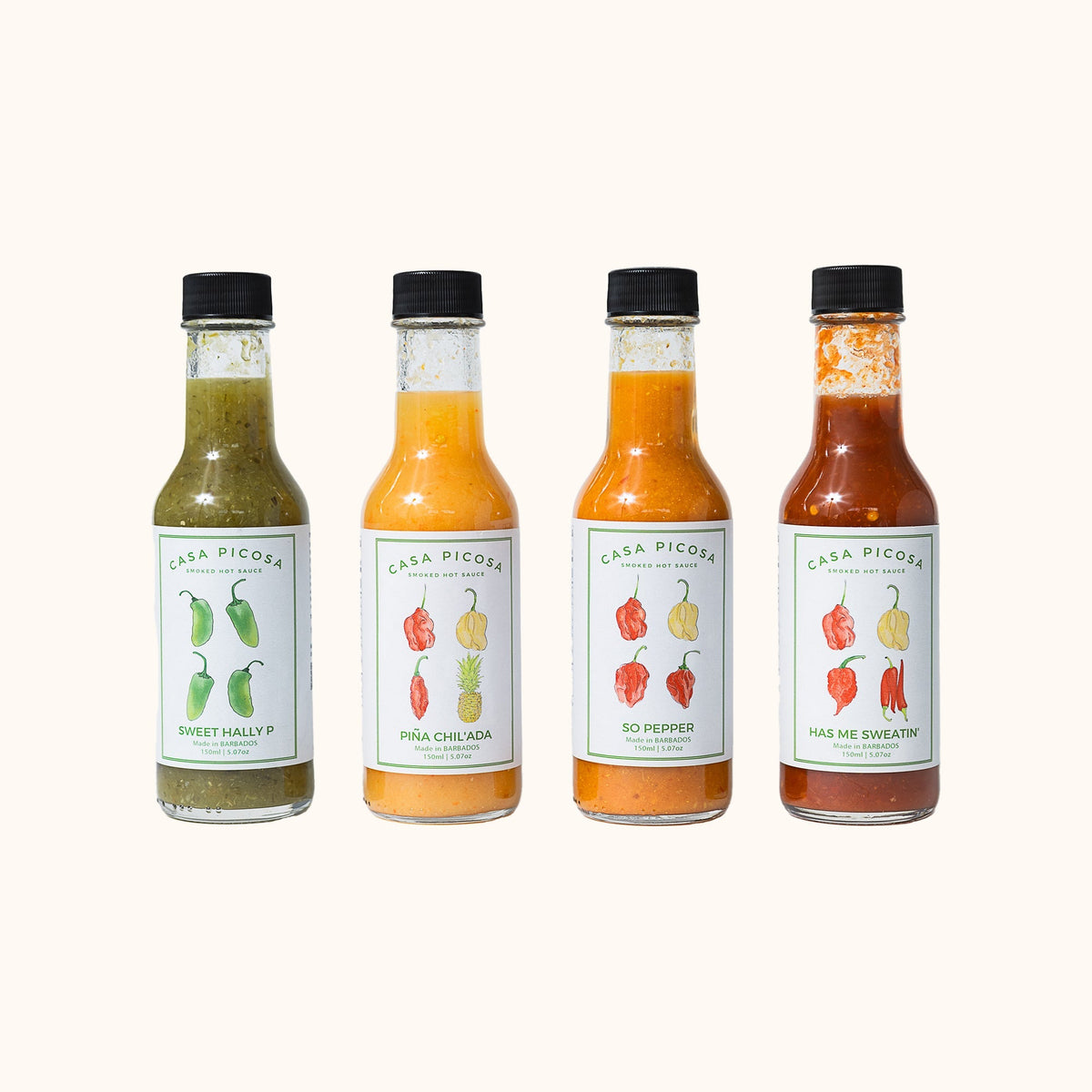 Smoked Hot Sauce - Set of 4