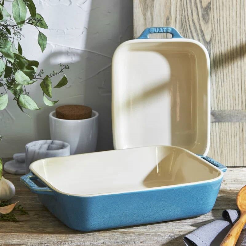 Stoneware Baking Dishes, Set of Two