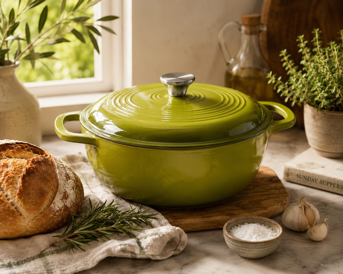 6-Quart Enameled Cast Iron Dutch Oven