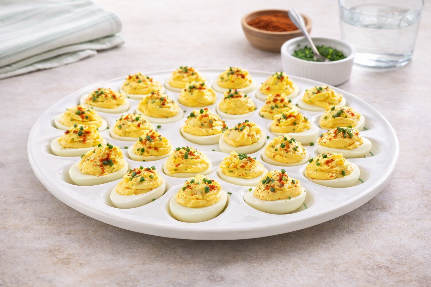 Our Table Simply White 13 Inch Egg Serving Platter