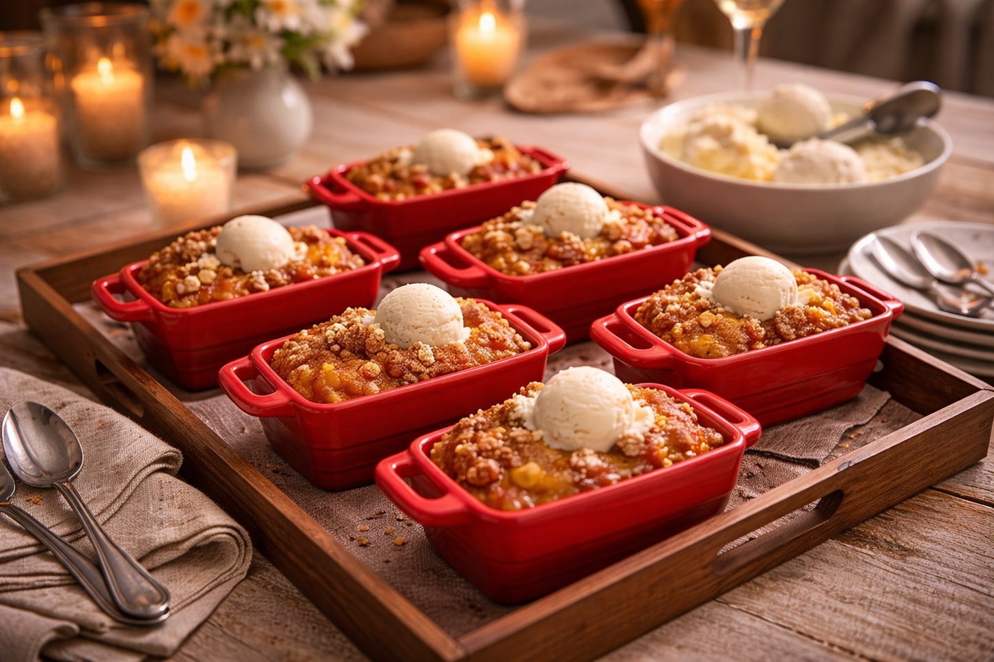 Crock Pot Appleton 6 Piece 12 Ounce Stoneware Mini Loaf Pan Baker Set in Gradient Red