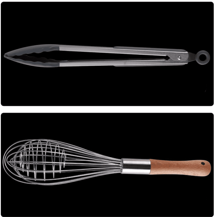Silicone Kitchen Utensils Set with Wooden Handle