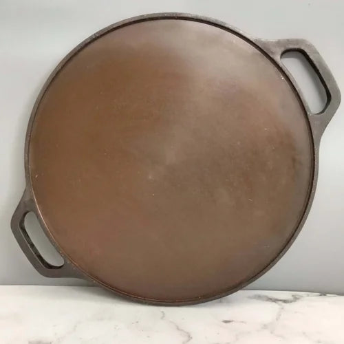 Cast Iron Tawa Smooth Finish - Double Handle-0