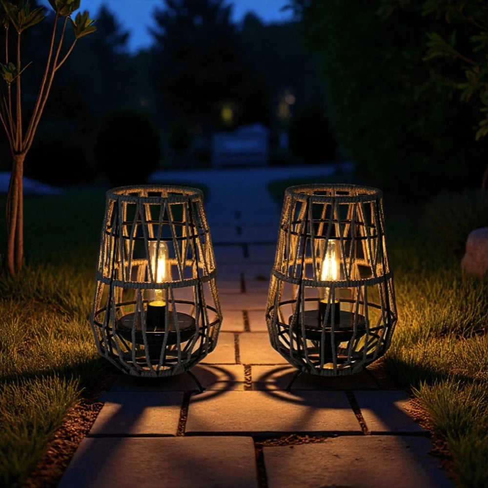 Solar Outdoor Lanterns — Set of 2