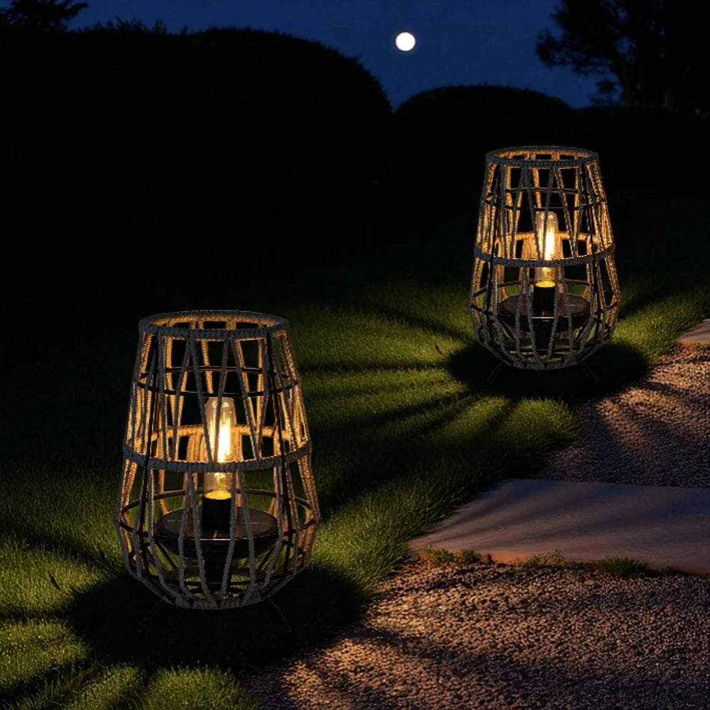 Solar Outdoor Lanterns — Set of 2
