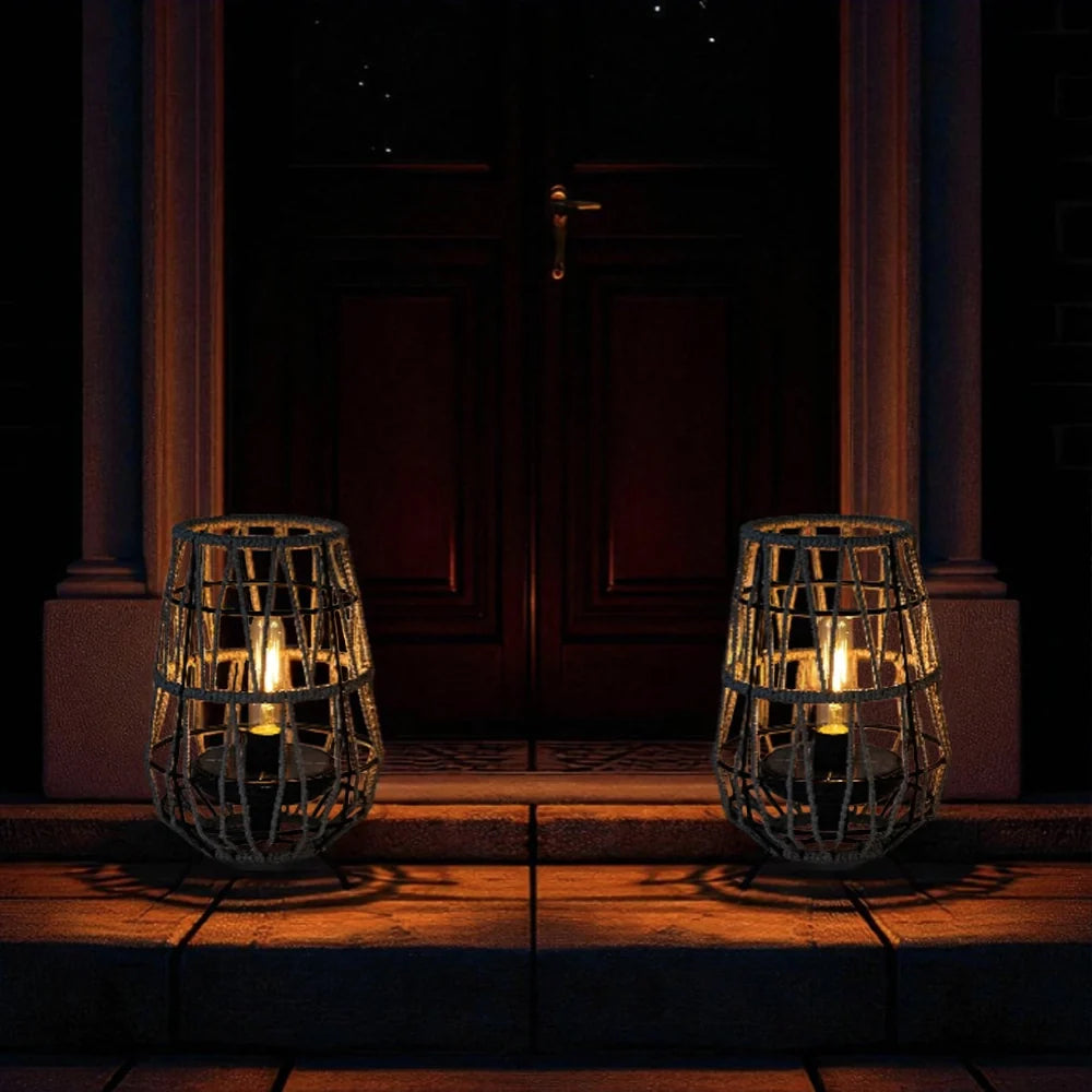 Solar Outdoor Lanterns — Set of 2